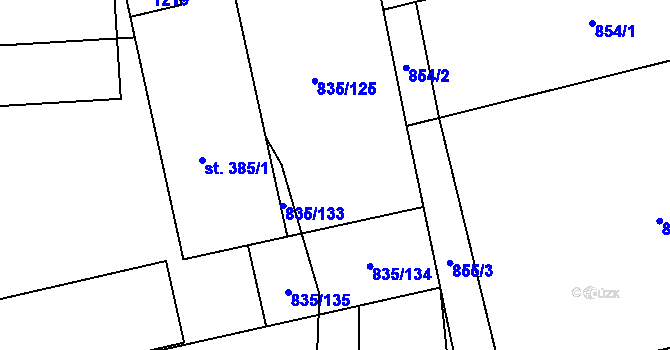 Parcela st. 835/53 v KÚ Černovír, Katastrální mapa