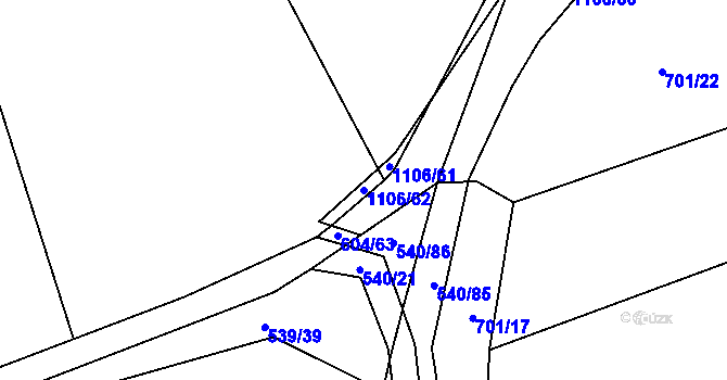 Parcela st. 1106/62 v KÚ Černovír, Katastrální mapa