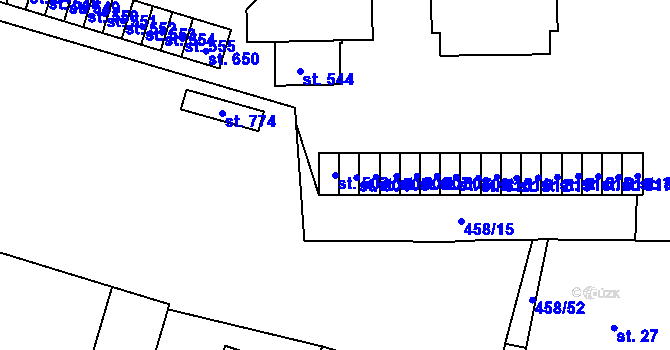 Parcela st. 503 v KÚ Hejčín, Katastrální mapa