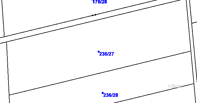 Parcela st. 236/27 v KÚ Hejčín, Katastrální mapa