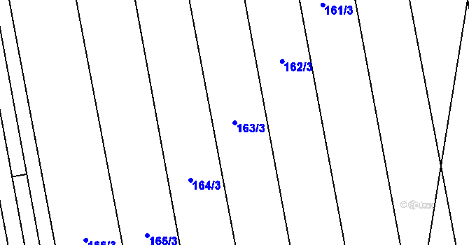 Parcela st. 163/3 v KÚ Neředín, Katastrální mapa