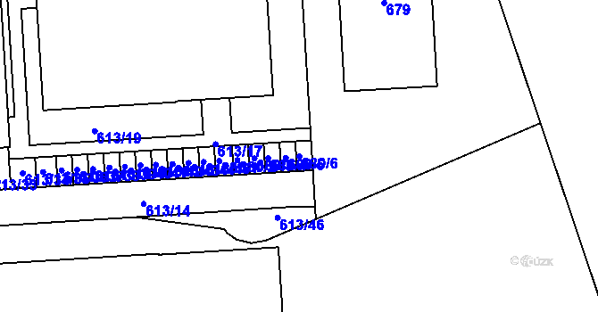 Parcela st. 680/6 v KÚ Neředín, Katastrální mapa