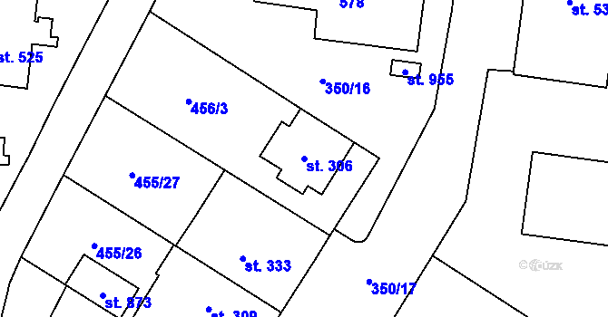 Parcela st. 306 v KÚ Povel, Katastrální mapa