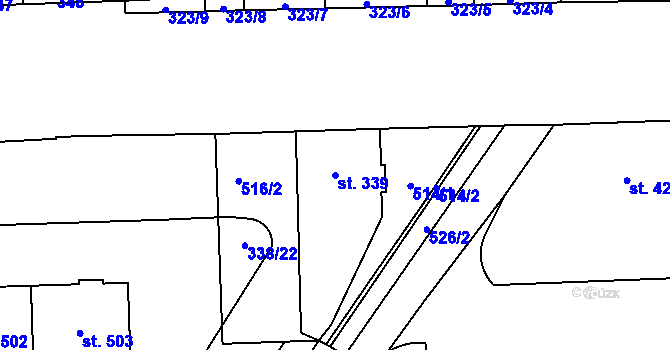 Parcela st. 339 v KÚ Povel, Katastrální mapa