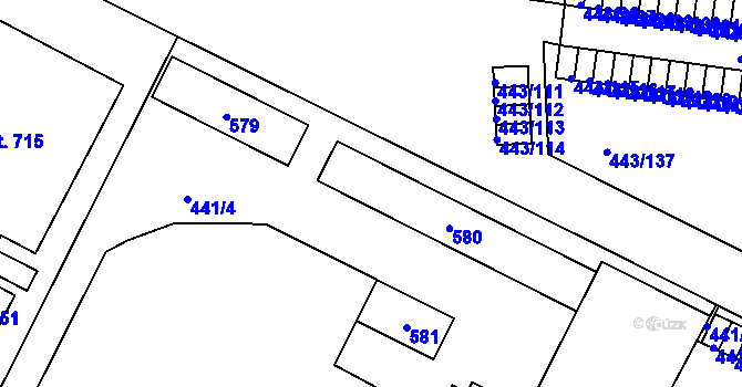 Parcela st. 666 v KÚ Povel, Katastrální mapa