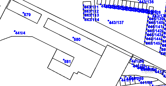Parcela st. 667 v KÚ Povel, Katastrální mapa