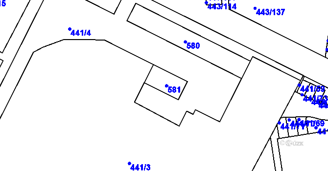Parcela st. 668 v KÚ Povel, Katastrální mapa