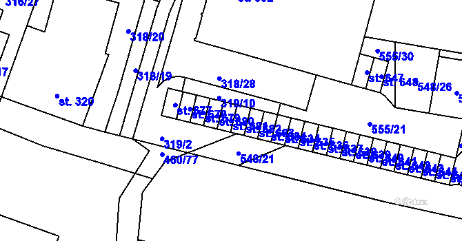 Parcela st. 681 v KÚ Povel, Katastrální mapa