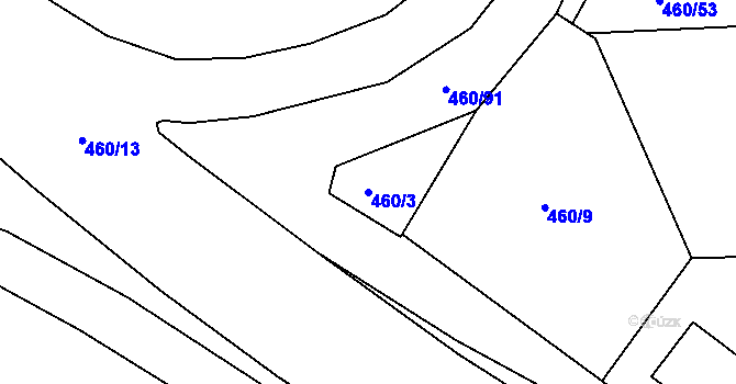 Parcela st. 460/3 v KÚ Povel, Katastrální mapa