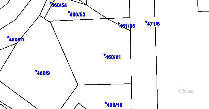 Parcela st. 460/11 v KÚ Povel, Katastrální mapa
