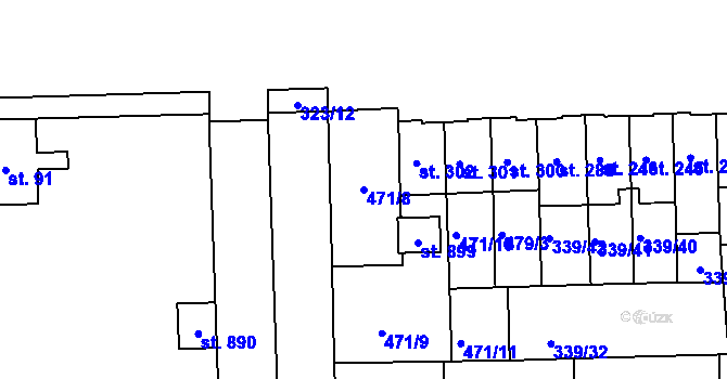 Parcela st. 471/8 v KÚ Povel, Katastrální mapa
