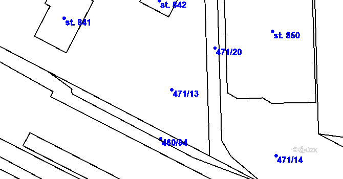 Parcela st. 471/13 v KÚ Povel, Katastrální mapa