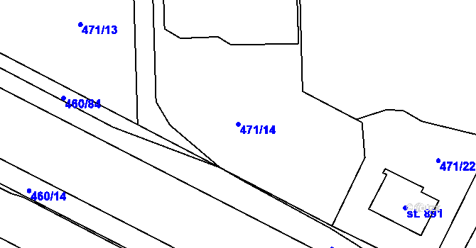 Parcela st. 471/14 v KÚ Povel, Katastrální mapa