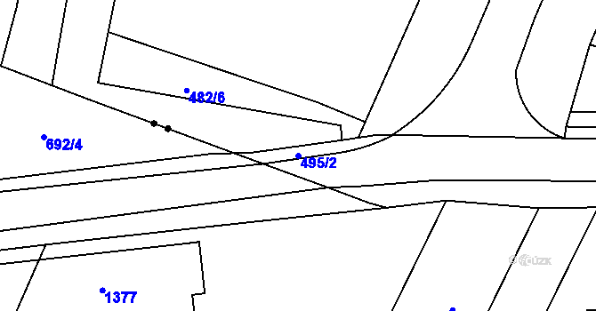 Parcela st. 495/2 v KÚ Povel, Katastrální mapa