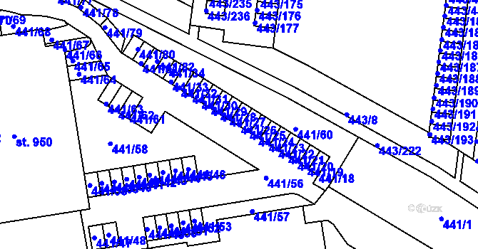 Parcela st. 441/26 v KÚ Povel, Katastrální mapa
