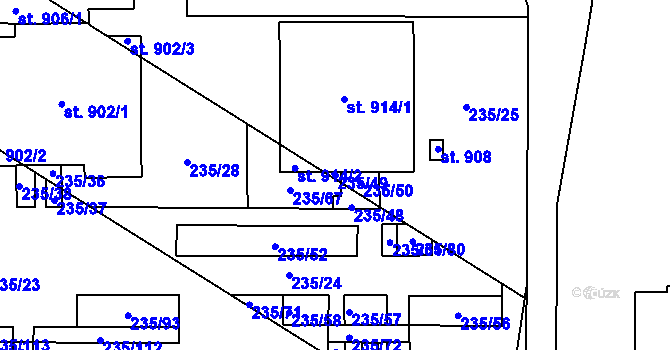 Parcela st. 235/49 v KÚ Povel, Katastrální mapa