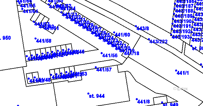 Parcela st. 441/56 v KÚ Povel, Katastrální mapa