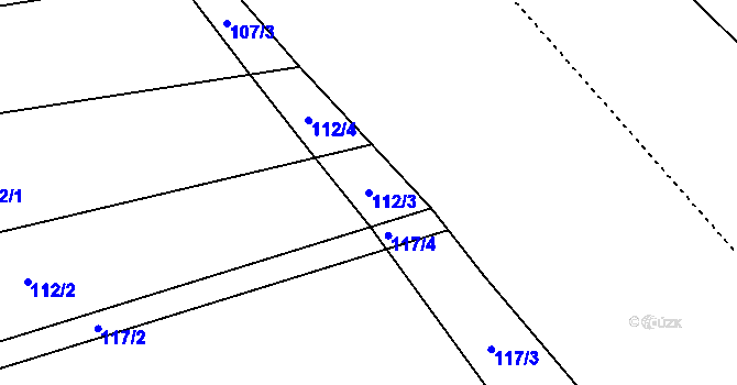Parcela st. 112/3 v KÚ Nové Sady u Olomouce, Katastrální mapa
