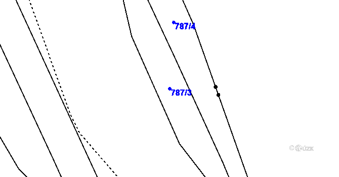 Parcela st. 787/3 v KÚ Hodolany, Katastrální mapa