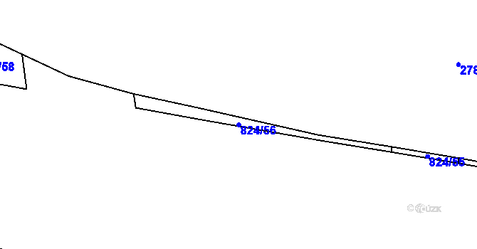 Parcela st. 824/56 v KÚ Hodolany, Katastrální mapa
