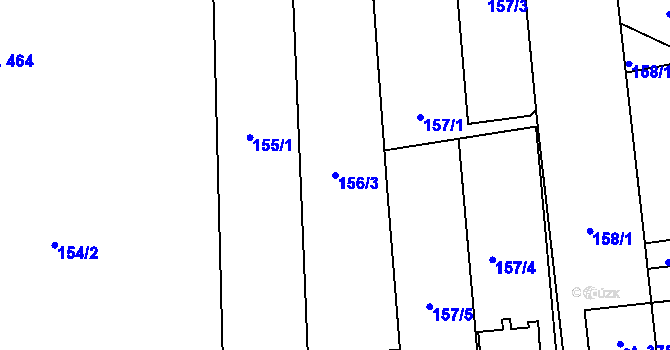 Parcela st. 156/3 v KÚ Bělidla, Katastrální mapa