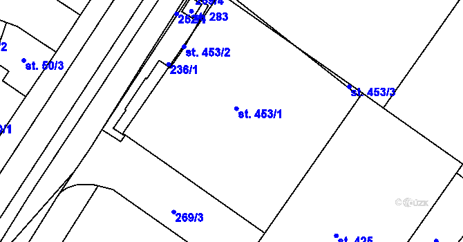 Parcela st. 269 v KÚ Bělidla, Katastrální mapa