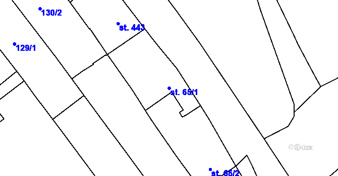 Parcela st. 65/1 v KÚ Chválkovice, Katastrální mapa