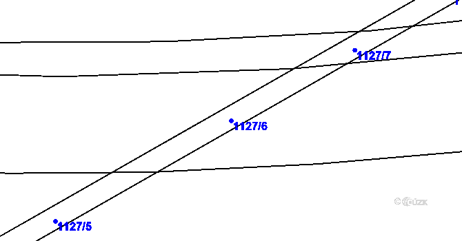 Parcela st. 1127/6 v KÚ Chválkovice, Katastrální mapa