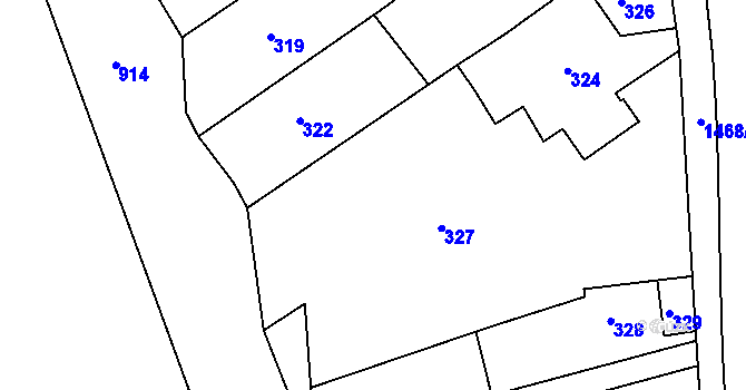 Parcela st. 325 v KÚ Olomučany, Katastrální mapa