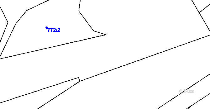 Parcela st. 772/1 v KÚ Olomučany, Katastrální mapa