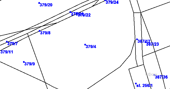 Parcela st. 379/4 v KÚ Olovnice, Katastrální mapa