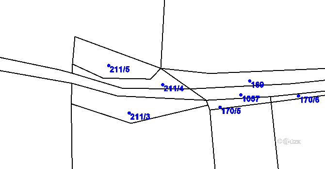 Parcela st. 211/4 v KÚ Olovnice, Katastrální mapa
