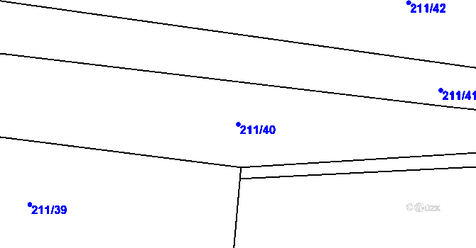 Parcela st. 211/40 v KÚ Olovnice, Katastrální mapa