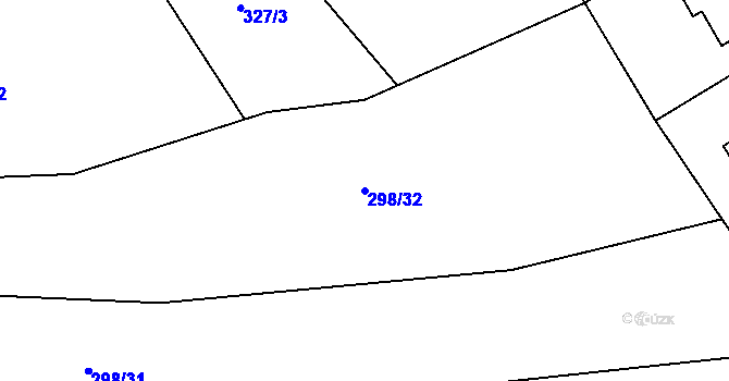 Parcela st. 298/32 v KÚ Olovnice, Katastrální mapa