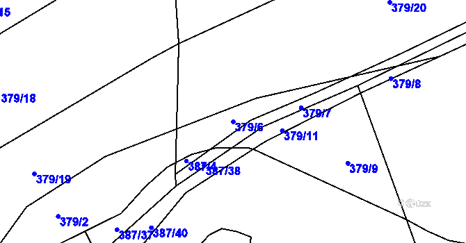 Parcela st. 379/6 v KÚ Olovnice, Katastrální mapa