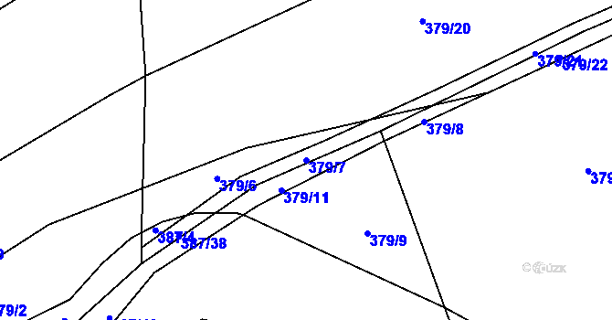 Parcela st. 379/7 v KÚ Olovnice, Katastrální mapa