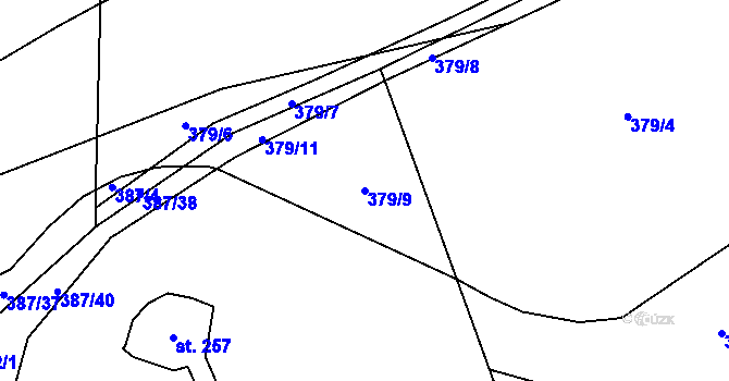 Parcela st. 379/9 v KÚ Olovnice, Katastrální mapa