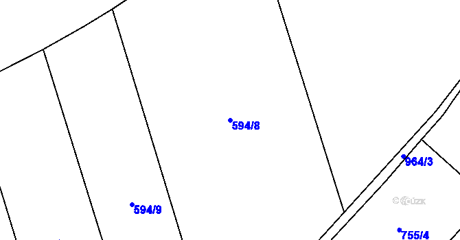 Parcela st. 594/8 v KÚ Olovnice, Katastrální mapa