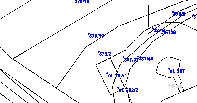 Parcela st. 379/2 v KÚ Olovnice, Katastrální mapa