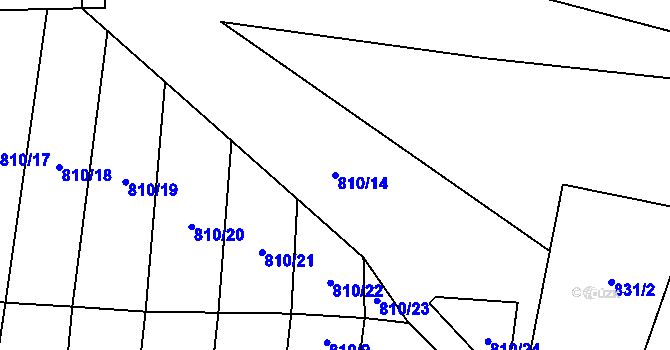 Parcela st. 810/14 v KÚ Olovnice, Katastrální mapa