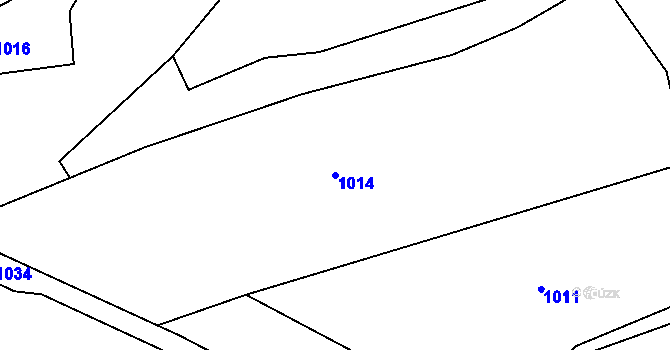 Parcela st. 1014 v KÚ Olšany nad Moravou, Katastrální mapa