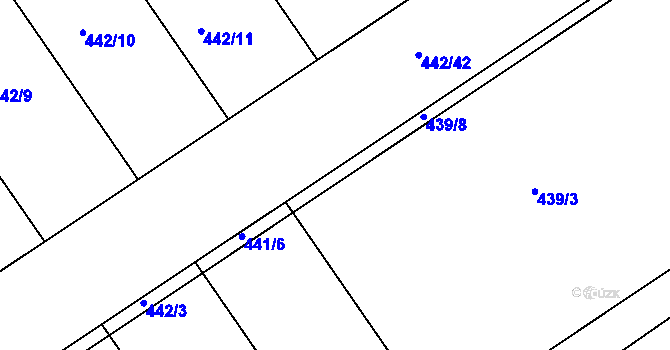 Parcela st. 440/9 v KÚ Olšany u Prostějova, Katastrální mapa
