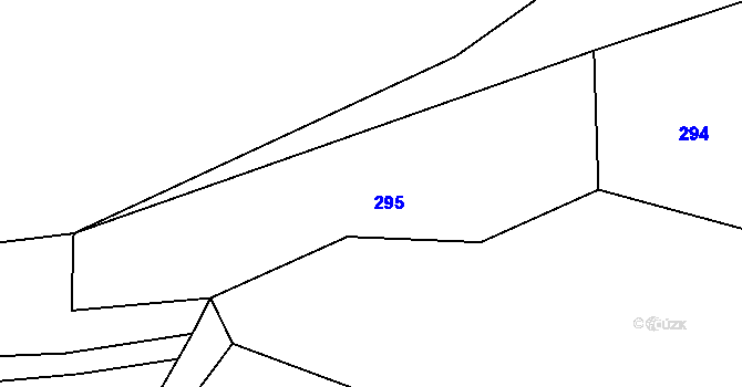 Parcela st. 295 v KÚ Klokočí u Olší, Katastrální mapa
