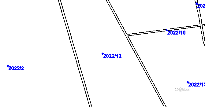 Parcela st. 2022/12 v KÚ Olší nad Oslavou, Katastrální mapa