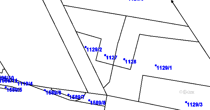 Parcela st. 1127 v KÚ Omice, Katastrální mapa