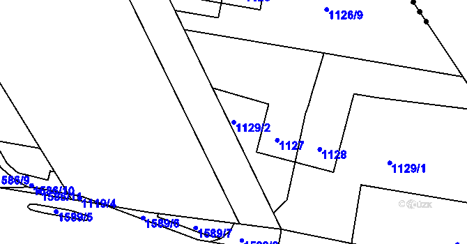 Parcela st. 1129/2 v KÚ Omice, Katastrální mapa