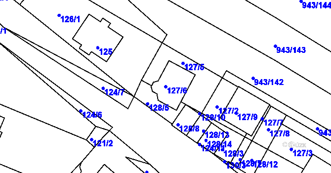 Parcela st. 127/6 v KÚ Omice, Katastrální mapa