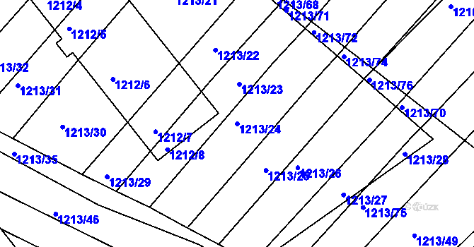 Parcela st. 1213/24 v KÚ Omice, Katastrální mapa