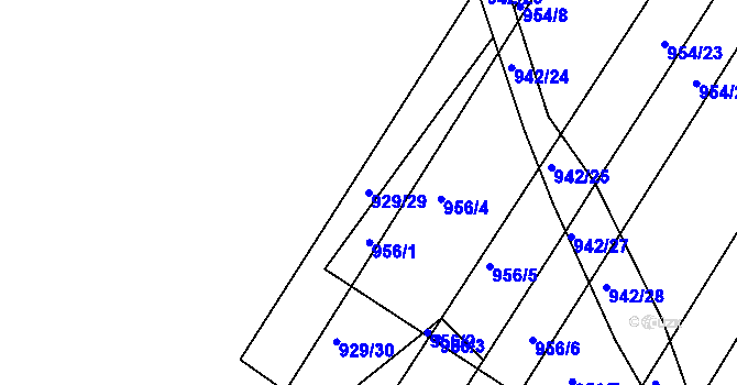 Parcela st. 929/29 v KÚ Omice, Katastrální mapa