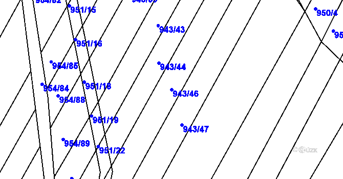 Parcela st. 943/46 v KÚ Omice, Katastrální mapa